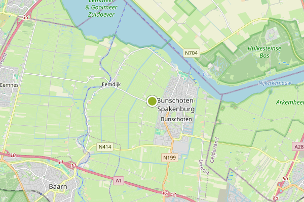 Ambulance-melding op Bunschoten-Spakenburg op 25 april, kaart-overzicht