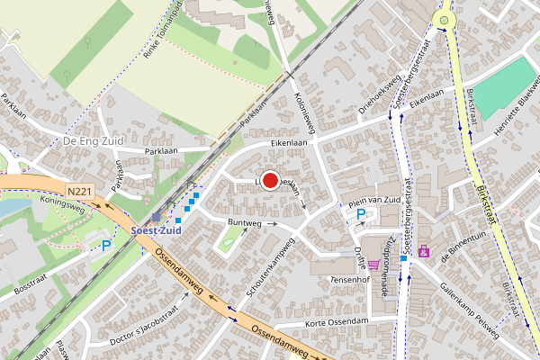 Brandweer-melding op Lijsterbeslaan, Soest op 4 mei, kaart-overzicht