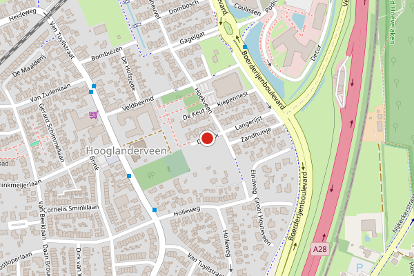 Brandweer-melding op De Kooi, Hooglanderveen op 14 april, kaart-overzicht