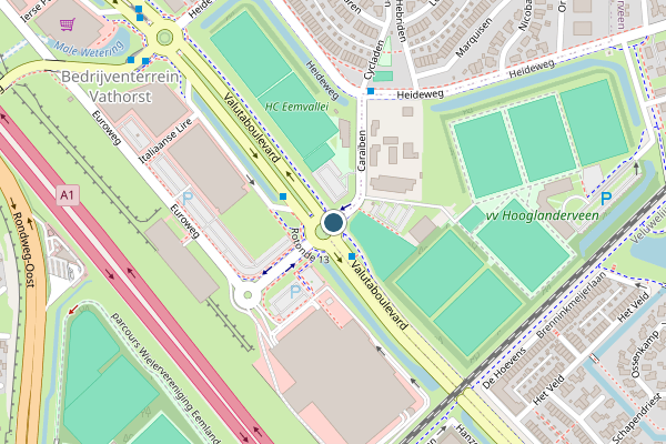 Politie-melding op Rotonde 13, Hooglanderveen op 4 april, kaart-overzicht