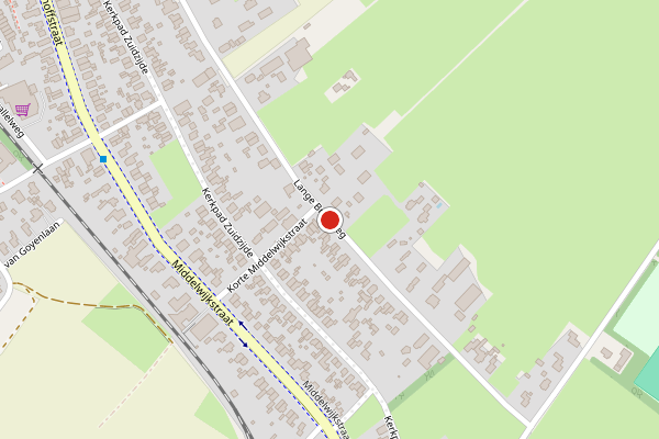 Brandweer-melding op Lange Brinkweg, Soest op 28 juni, kaart-overzicht