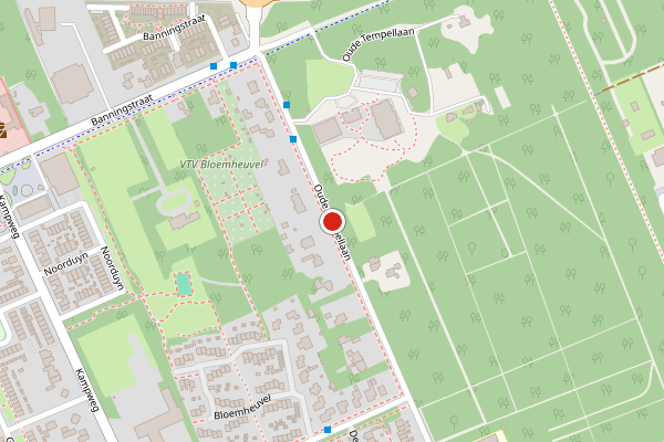 Brandweer-melding op Oude Tempellaan, Soesterberg op 28 juni, kaart-overzicht