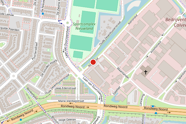 Brandweer-melding op Astronaut, Amersfoort op 29 juni, kaart-overzicht