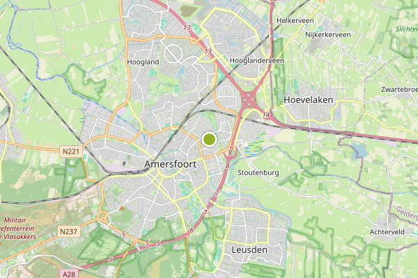 Ambulance-melding op Amersfoort op 30 juni, kaart-overzicht