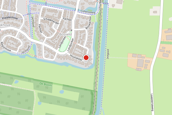 Brandweer-melding op Houtvester, Leusden op 2 juli, kaart-overzicht
