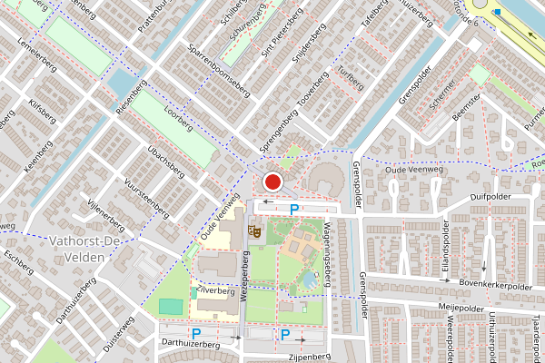 Brandweer-melding op Wageningseberg, Amersfoort op 1 juli, kaart-overzicht