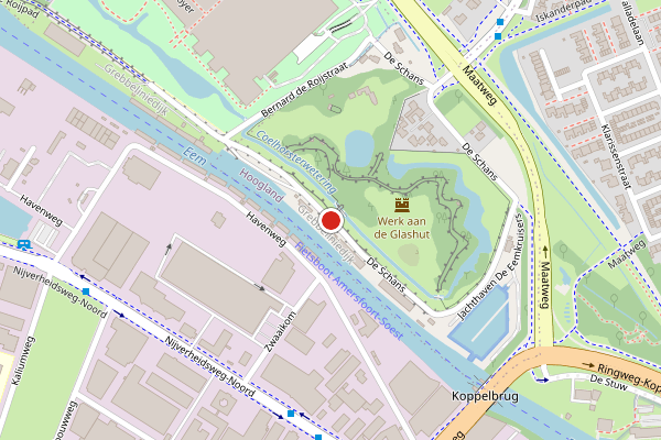 Brandweer-melding op De Schans, Amersfoort op 4 juli, kaart-overzicht