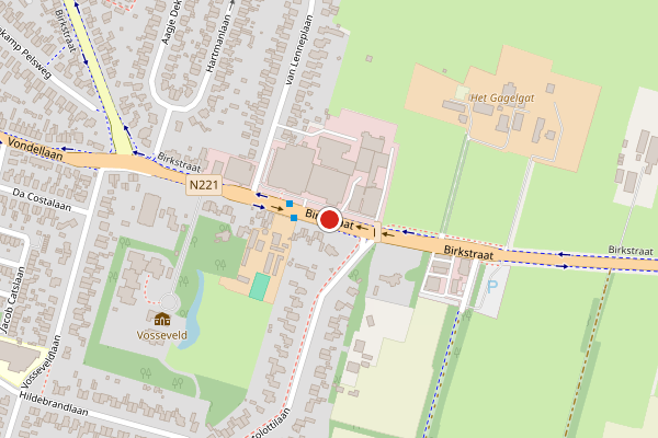 Brandweer-melding op Birkstraat, Soest op 6 juli, kaart-overzicht
