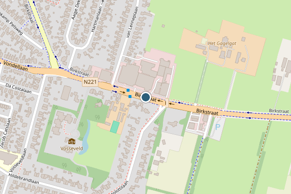 Politie-melding op Birkstraat, Soest op 6 juli, kaart-overzicht