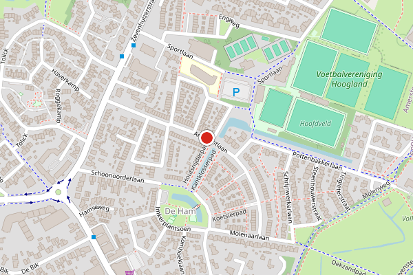 Brandweer-melding op Ambachtlaan, Hoogland op 8 juli, kaart-overzicht