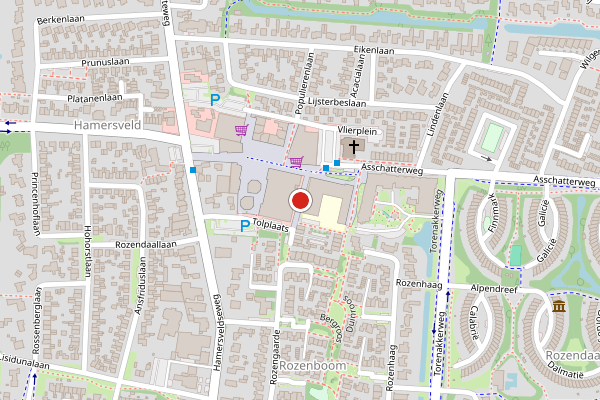 Brandweer-melding op De Biezenkamp, Leusden op 10 juli, kaart-overzicht