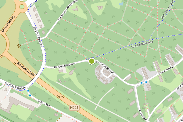 Ambulance-melding op De Genestetlaan, Amersfoort op 14 juli, kaart-overzicht