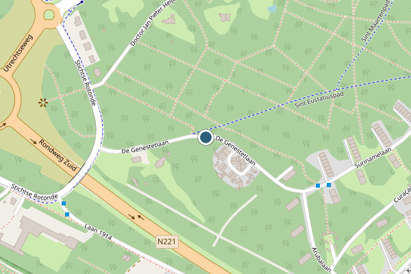 Politie-melding op De Genestetlaan, Amersfoort op 14 juli, kaart-overzicht