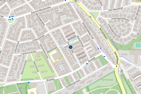 Politie-melding op Vossenstraat, Amersfoort op 14 juli, kaart-overzicht