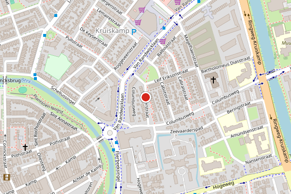 Brandweer-melding op Cartierstraat, Amersfoort op 15 juli, kaart-overzicht