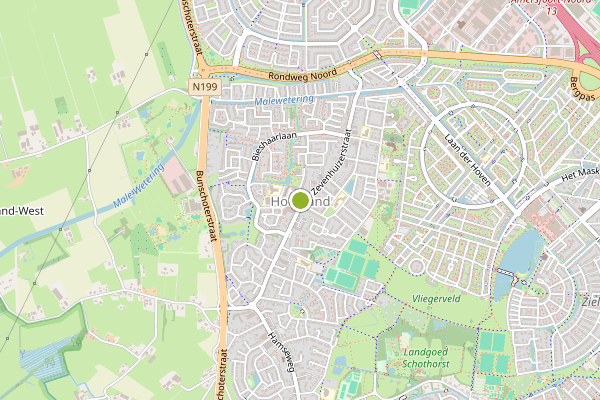 Ambulance-melding op Hoogland op 16 juli, kaart-overzicht