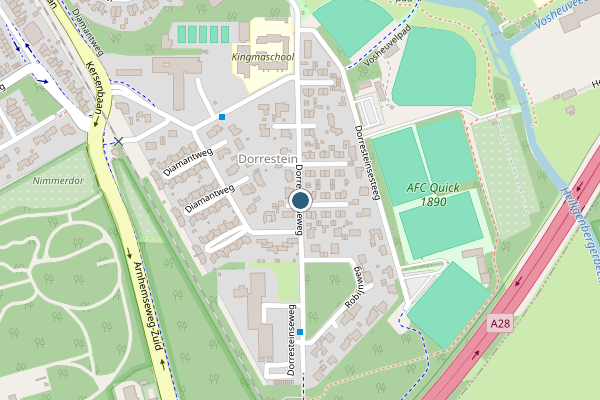 Politie-melding op Dorresteinseweg, Amersfoort op 17 juli, kaart-overzicht