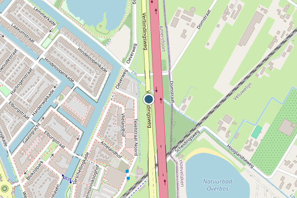 Politie-melding op Verbindingsweg, Amersfoort op 17 juli, kaart-overzicht