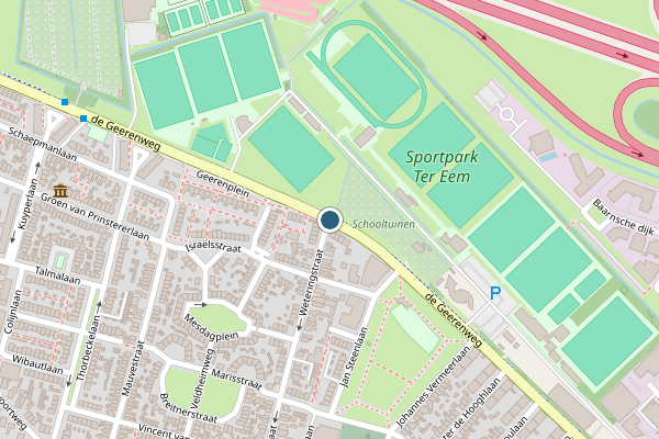 Politie-melding op de Geerenweg, Baarn op 17 juli, kaart-overzicht