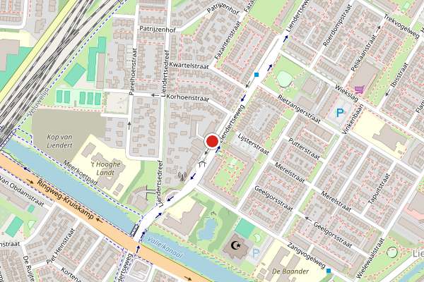 Brandweer-melding op Liendertseweg, Amersfoort op 10 mei, kaart-overzicht