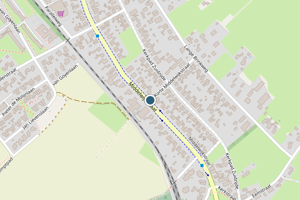 Politie-melding op Middelwijkstraat, Soest op 19 juli, kaart-overzicht