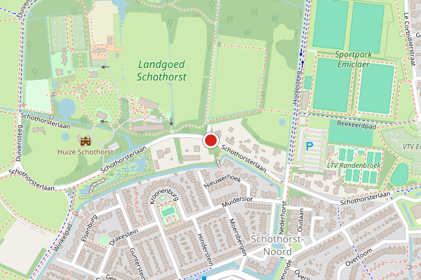 Brandweer-melding op Schothorsterlaan, Amersfoort op 19 juli, kaart-overzicht