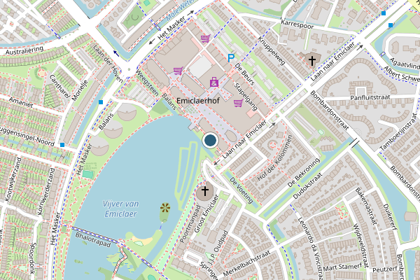 Politie-melding op De Waag, Amersfoort op 20 juli, kaart-overzicht