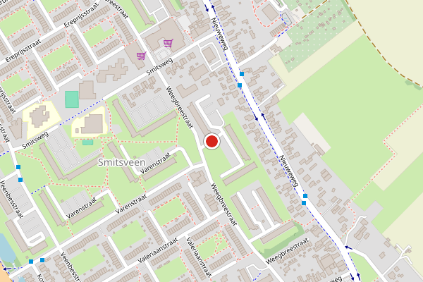 Brandweer-melding op Weegbreestraat, Soest op 11 mei, kaart-overzicht