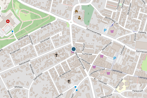 Politie-melding op Nieuw Baarnstraat, Baarn op 23 juli, kaart-overzicht