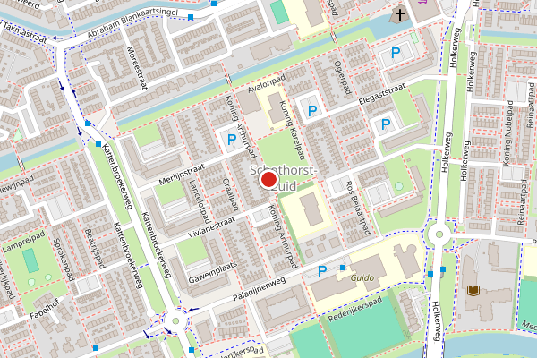 Brandweer-melding op Koning Arthurpad, Amersfoort op 26 juli, kaart-overzicht