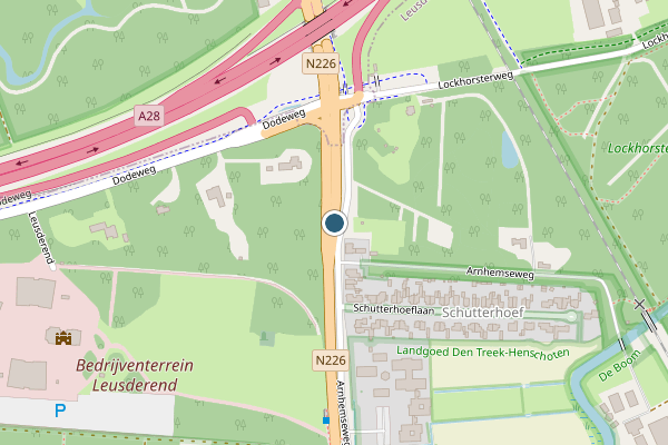 Politie-melding op Arnhemseweg, Leusden op 26 juli, kaart-overzicht