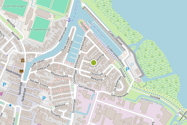 Ambulance-melding op Volharding, Bunschoten-Spakenburg op 16 mei, kaart-overzicht