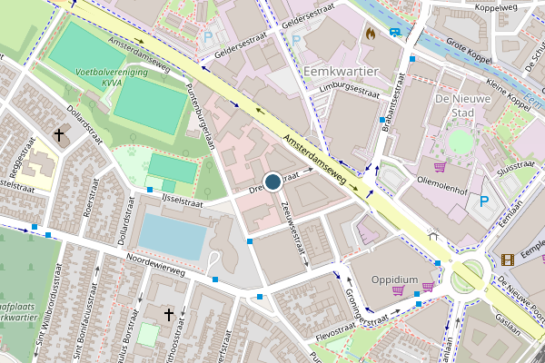 Politie-melding op Drentsestraat, Amersfoort op 30 juli, kaart-overzicht