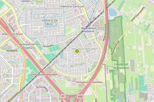 Ambulance-melding op Hooglanderveen op 30 juli, kaart-overzicht
