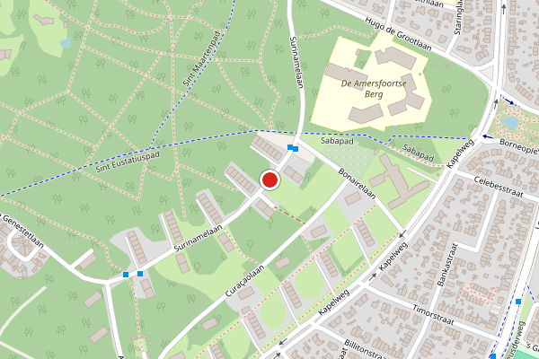 Brandweer-melding op Surinamelaan, Amersfoort op 30 juli, kaart-overzicht