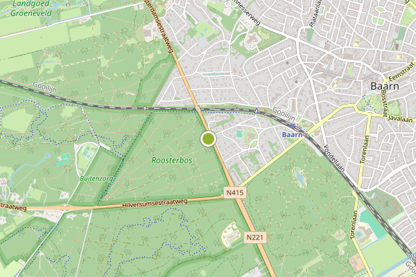 Ambulance-melding op Baarn op 1 augustus, kaart-overzicht