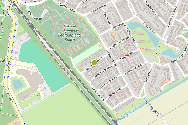 Ambulance-melding op Leeuwerikweide, Baarn op 1 augustus, kaart-overzicht