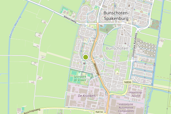 Ambulance-melding op Bunschoten-Spakenburg op 3 augustus, kaart-overzicht