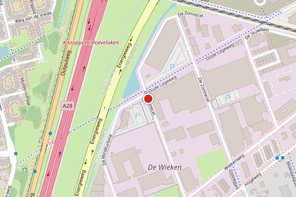 Brandweer-melding op De Zonnecel, Amersfoort op 19 mei, kaart-overzicht