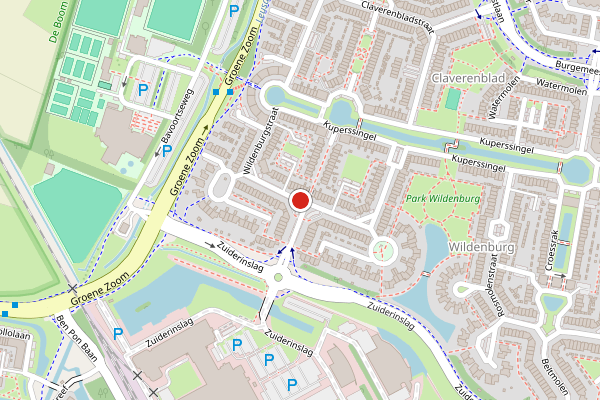 Brandweer-melding op Wildenburgstraat, Leusden op 4 augustus, kaart-overzicht