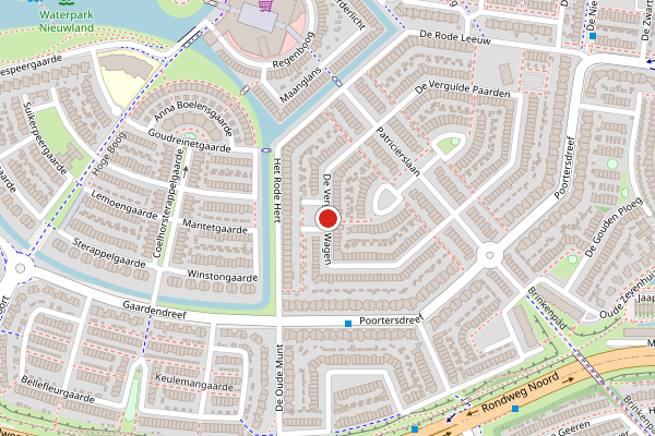 Brandweer-melding op De Vergulde Wagen, Amersfoort op 4 augustus, kaart-overzicht