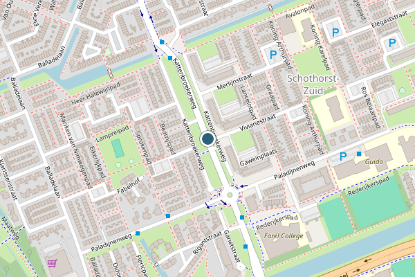 Politie-melding op Kattenbroekerweg, Amersfoort op 4 augustus, kaart-overzicht