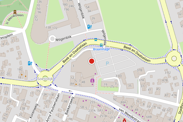 Brandweer-melding op Burg Grothestraat, Soest op 4 augustus, kaart-overzicht