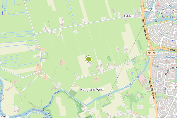 Ambulance-melding op Hoogland op 5 augustus, kaart-overzicht
