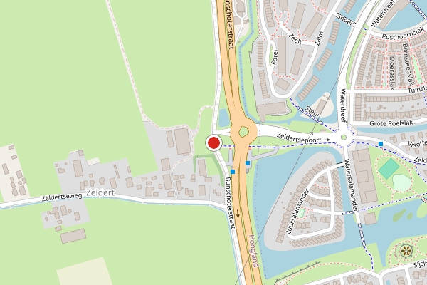 Brandweer-melding op Hoogland op 6 augustus, kaart-overzicht