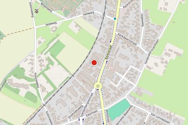 Brandweer-melding op Baron Bentinckstraat, Soest op 21 mei, kaart-overzicht