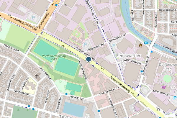 Politie-melding op Amsterdamseweg, Amersfoort op 21 mei, kaart-overzicht