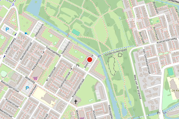 Brandweer-melding op Arendshorst, Amersfoort op 24 mei, kaart-overzicht