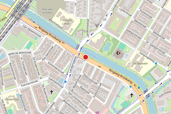 Brandweer-melding op Ringweg-Kruiskamp, Amersfoort op 25 mei, kaart-overzicht