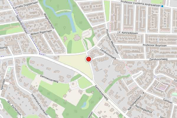 Brandweer-melding op Rusthoeklaan, Baarn op 26 mei, kaart-overzicht